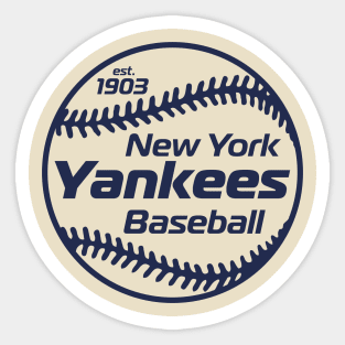 Yankees 80s Retro Ball Sticker